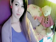 Schönes chinesisches Mädchen sexy Striptease